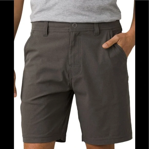 💚PrAna Men's Hybrid Black Shorts Size 34 - Picture 2 of 9